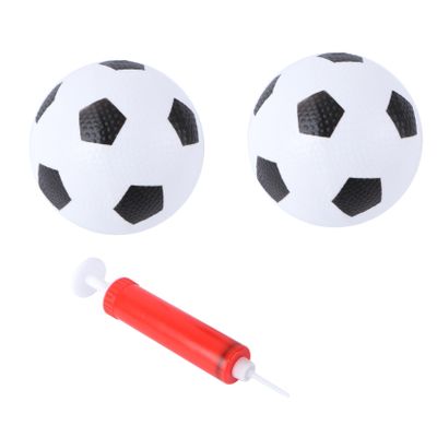 Abaodam 1 Set Mini Soccer Ball Diameter Football for Indoor Outdoor Play Includes White Balls Red Inflator Educational Present