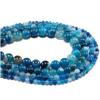 1strand 4 6 8 10 12 Mm Loose Beads Natural Blue Striped Agates Natural Stone Round Spacer Beads For DIY Making,Blue Striped Agates,8mm X 48pcs view 2