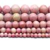 15'' Natural Rhodochrosite Red Stone For Making Pink Loose Beads DIY Bracelet 4mm 6mm 8mm 10mm 12mm,Rhodochrosite Red Stone,4mm 93pcs Beads view 1