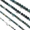 1 Strand 4/6/8/10/12mm Natural Agates Beads Green Moss Agates Loose Stone Bead For DIY Necklace Bracelet Making Accessories,Green,8mm view 4