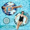 2 Packs Inflatable Pool Floats Adult Tube Floaties for Floating Pool Chair Float Lounger Floats Raft with Cup Holder view 2