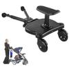 2025 New-Universal Stroller Board with Detachable Seat, 2in1 Sit and Stand Stroller Glider Board for Most Strollers, Holds Children Up to 55 LBs Stroller Connectors Standing Board view 1