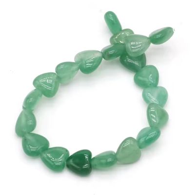 10x10x5mm Natural Stone Beads Heart Bead for Making DIY Necklace Bracelet Accessories,Green Aventurine,10x10x5mm 17-20PCS