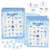 TCHOND Blue Glitter Bingo Game Cards for Adults, Bingo Cards for Family Holidays Friends, Ideal Gifts for Gender Reveal Party Games, 24 Players Birthday Party Supplies Favors, 02 view 1
