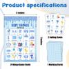 TCHOND Blue Glitter Bingo Game Cards for Adults, Bingo Cards for Family Holidays Friends, Ideal Gifts for Gender Reveal Party Games, 24 Players Birthday Party Supplies Favors, 02 view 2