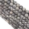1 Strand Natural Grey Map Stone Bead Round Rock Beads for DIY Bracelet Necklace Making Beaded Findings 4/6/8/10/12mm,Grey,12mm(approx30pcs) view 1