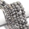 1 Strand Natural Grey Map Stone Bead Round Rock Beads for DIY Bracelet Necklace Making Beaded Findings 4/6/8/10/12mm,Grey,12mm(approx30pcs) view 2