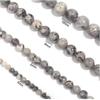 1 Strand Natural Grey Map Stone Bead Round Rock Beads for DIY Bracelet Necklace Making Beaded Findings 4/6/8/10/12mm,Grey,12mm(approx30pcs) view 4