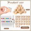 Aisharery 117 Pcs Baby Shower Blocks to Decorate Game Kit Includes 52 Wooden Blocks 24 Markers 1 Game Sign 40 Templates to Paint (Wood) view 3