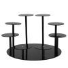 ANGGREK Acrylic Cupcake Stalls, Large Lasting Versatile Seats of Doll Holds for Birthday Party (Black) view 1