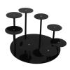 ANGGREK Acrylic Cupcake Stalls, Large Lasting Versatile Seats of Doll Holds for Birthday Party (Black) view 3