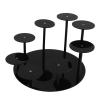 ANGGREK Acrylic Cupcake Stalls, Large Lasting Versatile Seats of Doll Holds for Birthday Party (Black) view 4