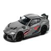 1:64 Diecast Model Car Compatible with Toyota Supra A90 Darwin Pro 66G NWB Gray Metallic with Shark Mouth Graphic Engima Exclusive Edition by Pop Race PR64-PRE002 view 2