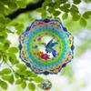12 3D Hummingbird Wind Spinner, Stainless Steel Hanging Sculpture for Yard, Metal Art Decor for Indoor & Outdoor Use, Unique Gift for Balcony & Patio view 1