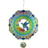 12 3D Hummingbird Wind Spinner, Stainless Steel Hanging Sculpture for Yard, Metal Art Decor for Indoor & Outdoor Use, Unique Gift for Balcony & Patio view 2