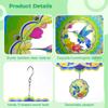 12 3D Hummingbird Wind Spinner, Stainless Steel Hanging Sculpture for Yard, Metal Art Decor for Indoor & Outdoor Use, Unique Gift for Balcony & Patio view 4
