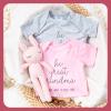 BIBIBLISSBABY Pregnancy Announcement for Grandparents Gift,His Plan Is Perfect Funny Pregnancy Announcement Outfit,Baby Coming Soon Reveal Ideas for Grandma,Grandpa,Aunt,Family(0-3 months,Navy) view 2