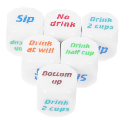BESPORTBLE 6pcs Unique Drinking Dice Fun Acrylic Game for Parties Bars and Ktv Gatherings Easy to Learn Friends Drinking Game