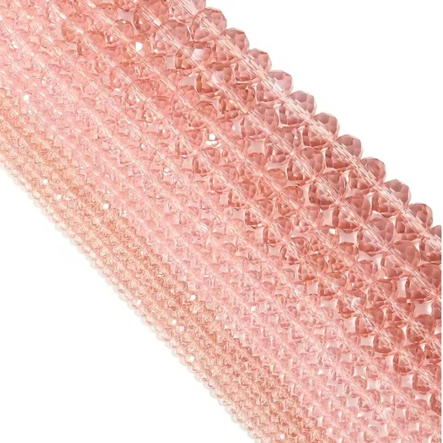 1 Strand Water Red Beads Faceted Oblate Beaded For Making Accessories DIY Necklace Bracelet Earrings,Water Red,4mm X 100pcs