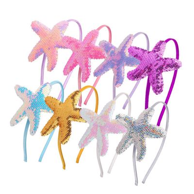 DEARMAMY 8pcs Crown Headband Ocean Animal Hair Hoop for Women Boy Girl's Seastar Headdress Delicate Design for Parties