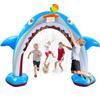 11Ft Inflatable Shark Sprinkler, Large Shark Arch Sprinkler Toys for Summer Outdoor Backyard Yard Lawn, Perfect Inflatable Shark Sprinkler Water Park Toy Games for Boys Girls view 1