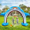 11Ft Inflatable Shark Sprinkler, Large Shark Arch Sprinkler Toys for Summer Outdoor Backyard Yard Lawn, Perfect Inflatable Shark Sprinkler Water Park Toy Games for Boys Girls view 2