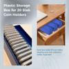 6-Pack Plastic Coin Organizer with 20-Slot Storage Boxes for 120 Slabs, Ideal for NGC, Pcgs, Pmg view 3