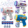 Britik 3 Pack Bubble Guns with Bubbles Solution: Automatic Bubble Maker Machine for Boys Girls, Bubble Guns Outdoor Toys for Toddlers, Party, Wedding Birthday Gifts for Ages 3 4 5 6 7 8 Year Old Kid view 1