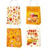 12 Pack Fast Food Party Bags Fast Food Bags with Handles Fast Food Goodie Candy Treat Bags for Fast Food Portable Party Bags Fast Food Party Supplies view 1