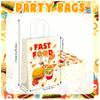 12 Pack Fast Food Party Bags Fast Food Bags with Handles Fast Food Goodie Candy Treat Bags for Fast Food Portable Party Bags Fast Food Party Supplies view 3