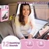 2-in-1 Baby Car Mirror with Lights & Soft Sounds, Cry Detector, Clear Night View, 360 Rotation, Shatterproof, Rear Facing Baby Car Seat Mirror with Remote Control, Perfect Baby Shower Gifts (Pink) view 3