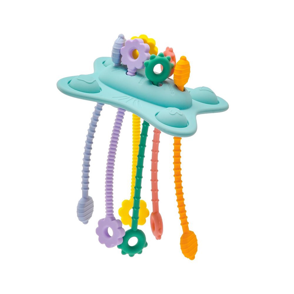 SILI FACTORY Silicone Montessori Sensory Toys for Babies 18 Months,Pull String Activity Toy, Early Educational Fine Motor Skills Toy for Toddlers,Car Seat Airplane Travel Toys