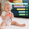 SILI FACTORY Silicone Montessori Sensory Toys for 18 Months Baby, Drawstring Activity Toy, Early Learning Fine Motor Skills Toys, Car Seat Airplane Travel Teething Toys - Pink view 2