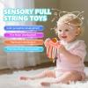 SILI FACTORY Silicone Montessori Sensory Toys for 18 Months Baby, Drawstring Activity Toy, Early Learning Fine Motor Skills Toys, Car Seat Airplane Travel Teething Toys - Pink view 3