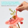 SILI FACTORY Silicone Montessori Sensory Toys for 18 Months Baby, Drawstring Activity Toy, Early Learning Fine Motor Skills Toys, Car Seat Airplane Travel Teething Toys - Pink view 4