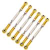 Aluminum Alloy Turnbuckle Rod Linkage, 6Pcs Adjustable Push Rods, Easy Install & Remove, RC Car Upgrade Parts, 5 Colors (Gold) view 3