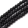 1 Strand 4/6/8/10mmGlass Black Beads Gemstone Round Loose Beads for Making,Black,6mm 38cm1str view 3