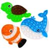 3 PCS Ocean Animal Fidget Toys for Kids, Marine Push Bubble Fidget Toys, Silicone Squeeze Sensory Toys, Stress Relief Toy for Kids Adults School Classroom Gift Party Favors view 1