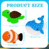 3 PCS Ocean Animal Fidget Toys for Kids, Marine Push Bubble Fidget Toys, Silicone Squeeze Sensory Toys, Stress Relief Toy for Kids Adults School Classroom Gift Party Favors view 2