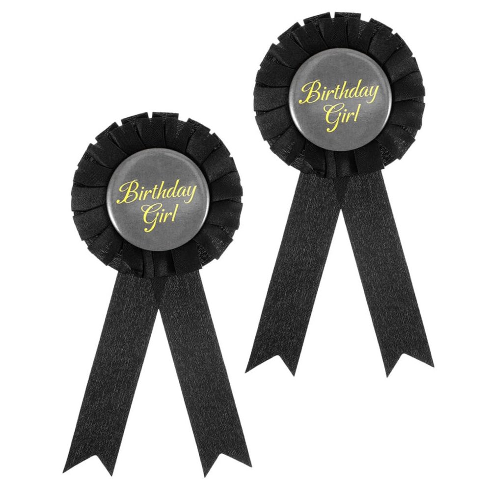 NOLITOY 2pcs Badge Reusable Tinplate Pin for Birthday Celebrations Stylish and Eye-catching Party Accessory