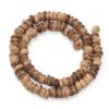 1/3 Strand 5 8 10mm Natural Wooden Beads Coconut Shell Loose Spacer Flat Round Wood Beads for DIY Bracelet Necklace,Light Brown,8mm About 110Pcs view 1