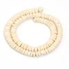 1/3 Strand 5 8 10mm Natural Wooden Beads Coconut Shell Loose Spacer Flat Round Wood Beads for DIY Bracelet Necklace,Light Brown,8mm About 110Pcs view 3
