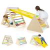 Costzon Climbing Toy for Toddlers, 3 Piece Montessori Wooden Triangle Climber w/2 Triangle Ladders & Ramp for Climbing, Kids Boys Girls Indoor Gym Playset Gift for Home, Daycare view 1