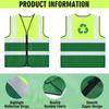 4 Pcs Waste Management Costume Kit Include Recycle Trash Vest Green Mesh Cap Garbage Truck ID Card Gloves view 2