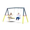 440lbs Heavy-Duty A-Frame Metal Swing Set for Backyard & Playground  Includes 32" Saucer Swing  Durable Steel Frame  Perfect for Kids & Adults view 2