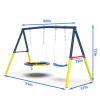 440lbs Heavy-Duty A-Frame Metal Swing Set for Backyard & Playground  Includes 32" Saucer Swing  Durable Steel Frame  Perfect for Kids & Adults view 3