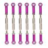 Aluminum Alloy Turnbuckle Rod Linkage, 6Pcs Adjustable Push Rods, Easy Install & Remove, RC Car Upgrade Parts, 5 Colors (Purple) view 1
