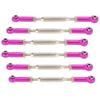 Aluminum Alloy Turnbuckle Rod Linkage, 6Pcs Adjustable Push Rods, Easy Install & Remove, RC Car Upgrade Parts, 5 Colors (Purple) view 4