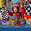 194pcs Birthday Party Decorations Supplies Race Car Plates Napkins Banner Tablecloth Disposable Paper Cups Straws Tableware Set for Kids Boys Birthday Decor 24 Guests view 4