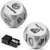 2-Pack Food Decision Dice Set with Stainless Steel Dice, Fun Date Night Gift with Drawer Case for Couples view 2
